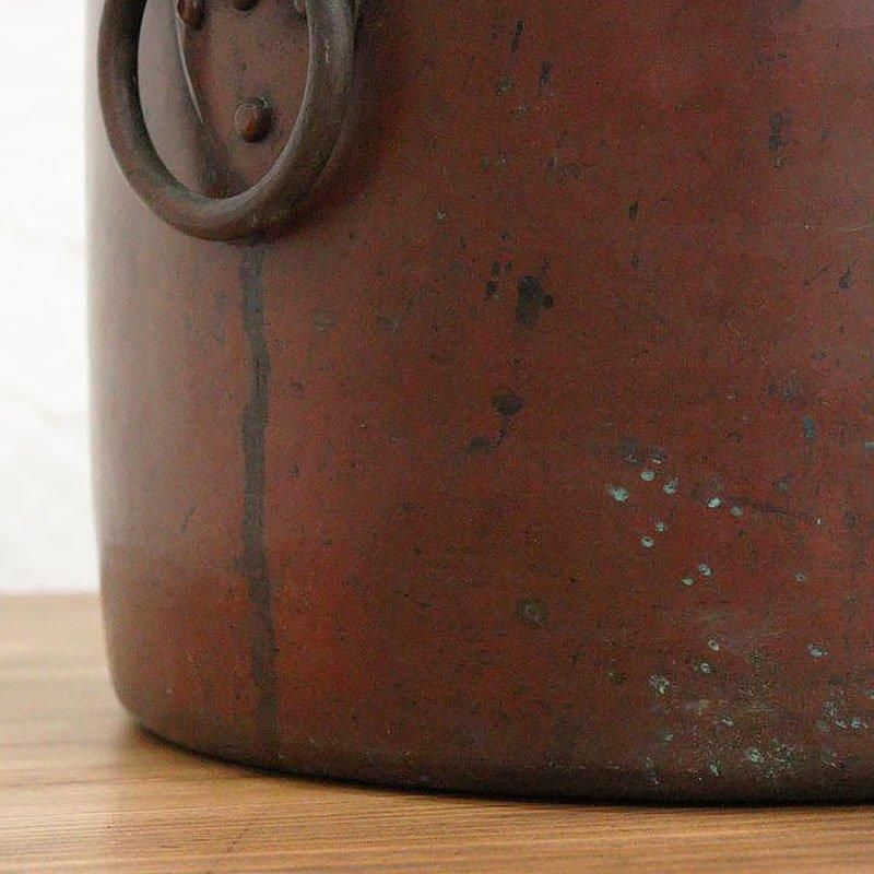 銅製 深タライ アンティーク 雑貨 大正昭和初期