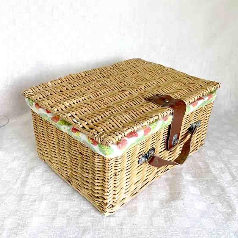 ピクニック用籐籠バスケットランチボックス