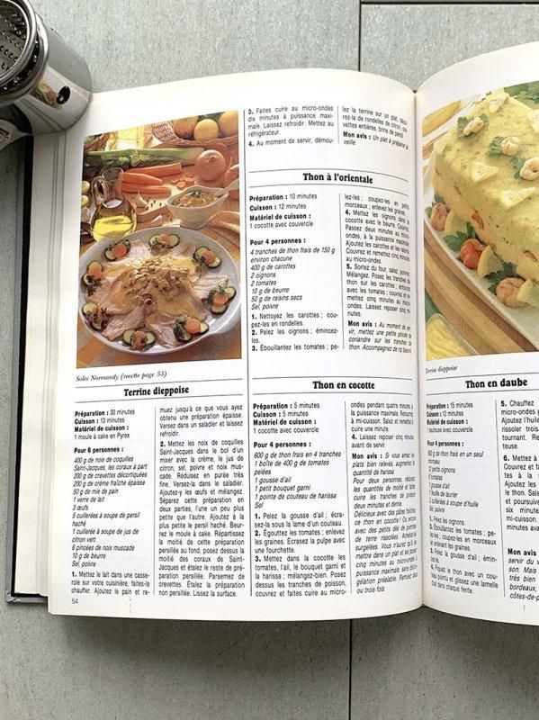 レシピ本 フランス古本 電子レンジ 家庭料理 12PSca8-5