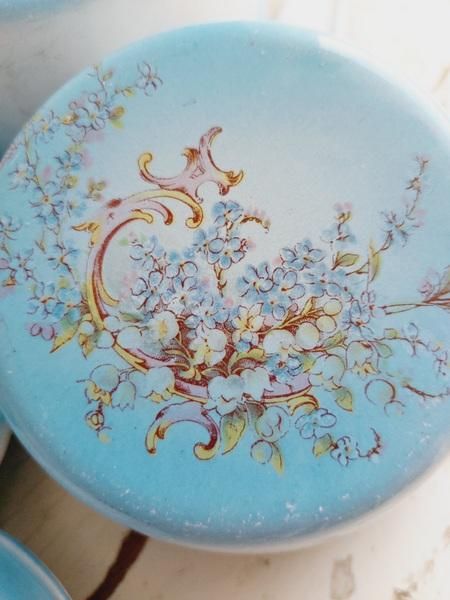 フランスアンティーク　ホーロー❣️Japy ピンク　すみれ柄　ミルクパン　片手鍋 フランスアンティーク ホーロー❣️Japy ピンク すみれ柄 ミルク