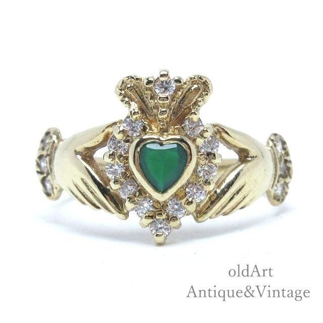 アイルランド製RIL工房ヴィンテージ伝統的な指輪Claddagh Ring