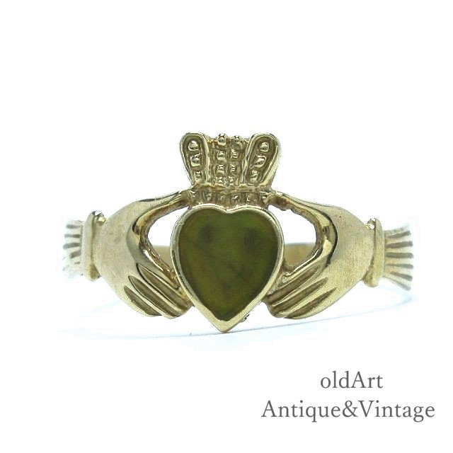 アイルランド製SOLVAR社ヴィンテージ伝統的な指輪Claddagh Ring