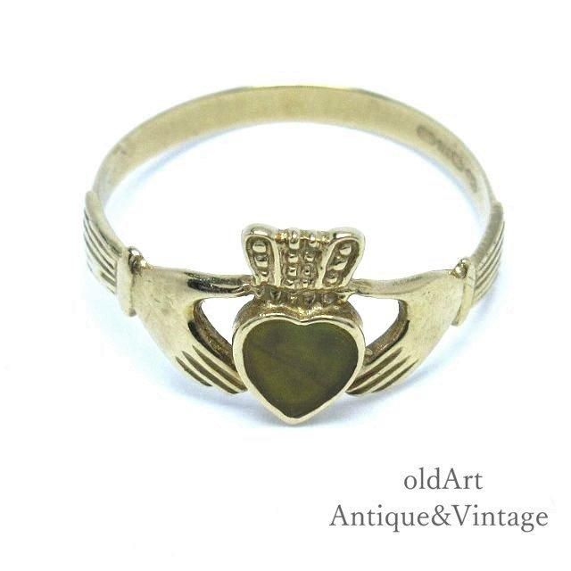 【激安通販 オンラインショップ】 アイルランド製SOLVAR社ヴィンテージ伝統的な指輪Claddagh Ring 11号~