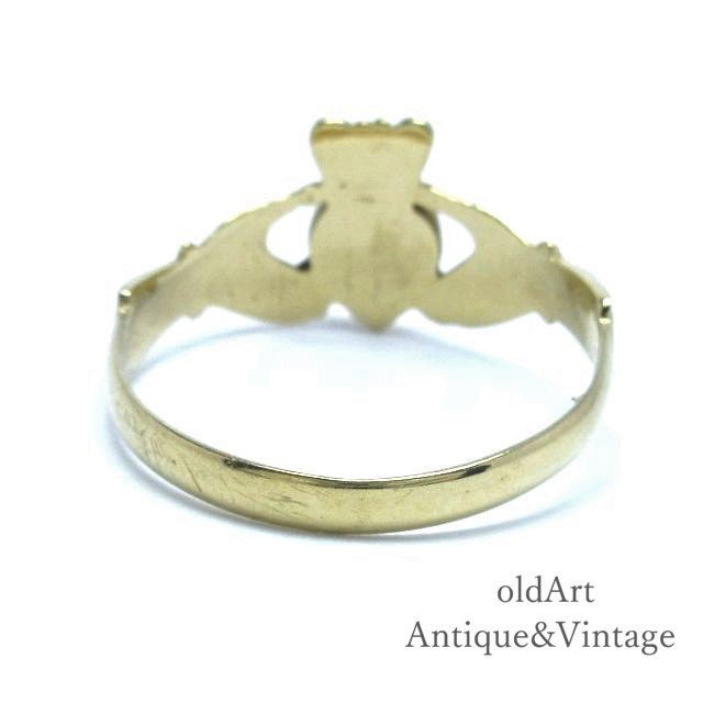 アイルランド製SOLVAR社ヴィンテージ伝統的な指輪Claddagh Ring