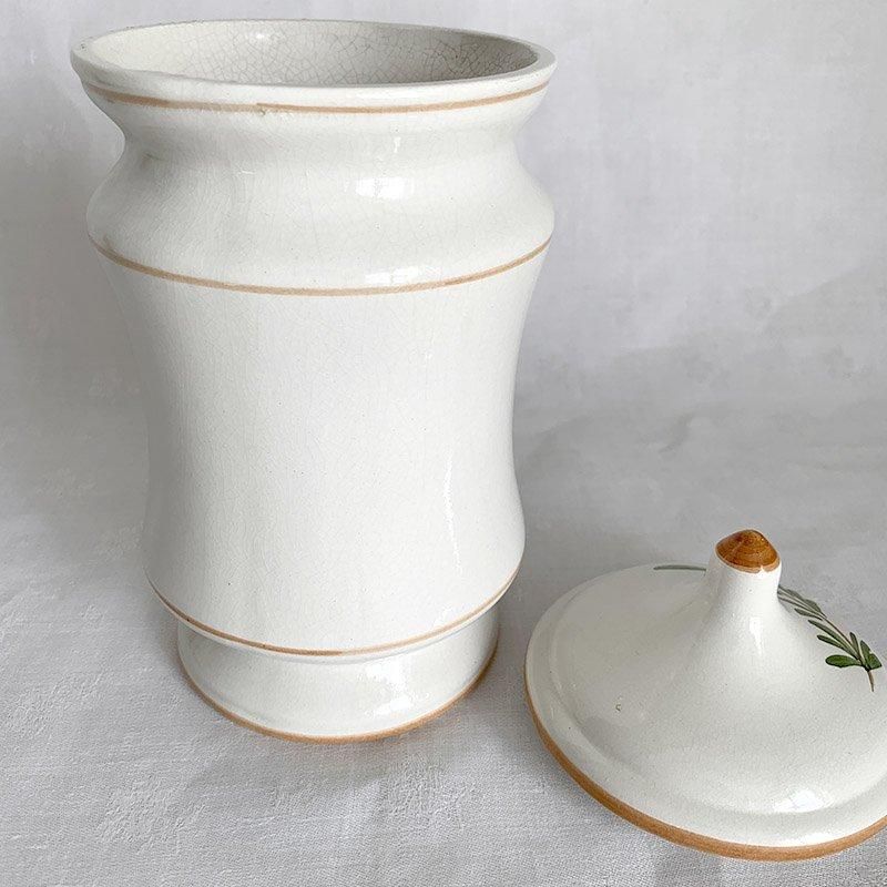 蓋付き壺 お花のポット・陶器キャニスター コーヒー豆入れ 蓋付き壺 お花のポット・陶器キャニスター コーヒー豆入れ