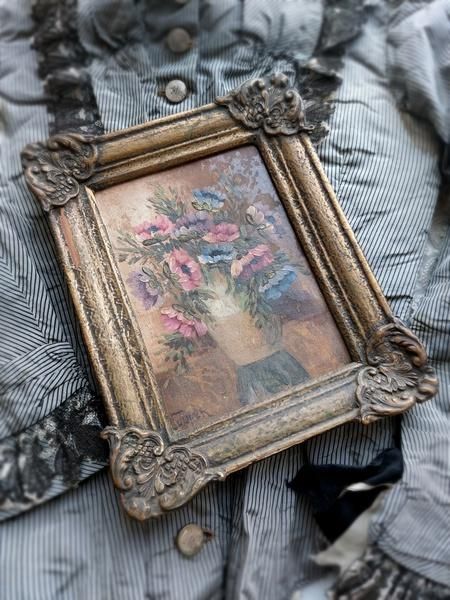 アンティーク額付き油絵 - ANTIQUE LEAVES アンティーク額付き油絵 - ANTIQUE LEAVES
