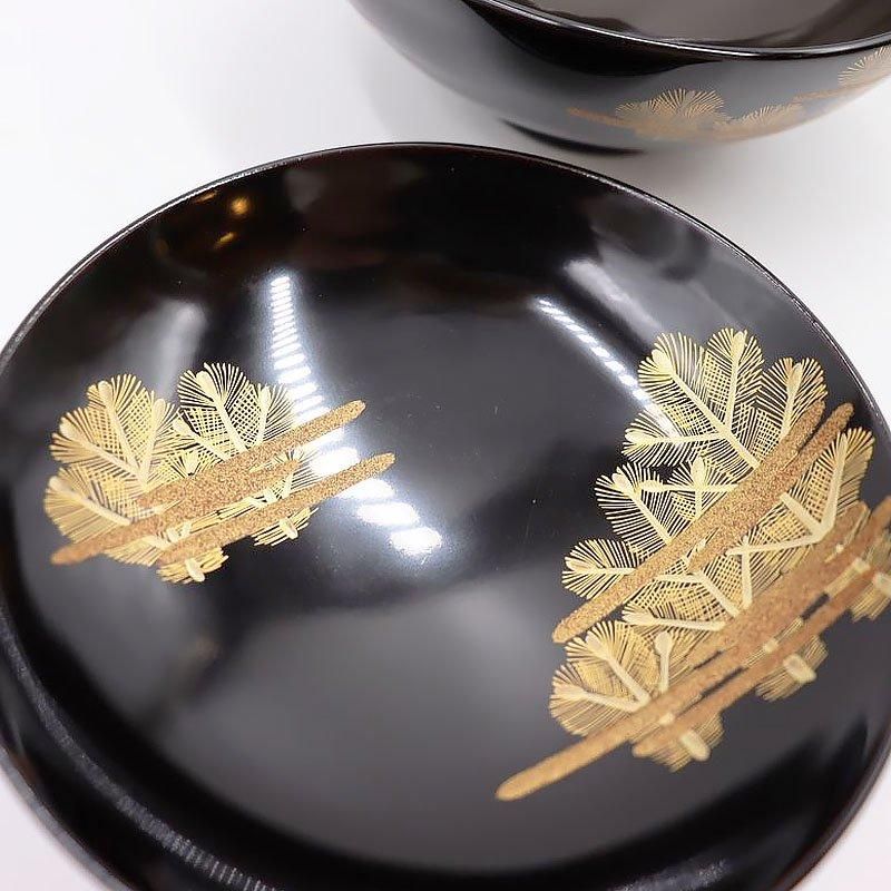 骨董　黒漆塗り　金蒔絵椀　菊蝶　10客 骨董 黒漆塗り 金蒔絵椀 菊蝶 10客