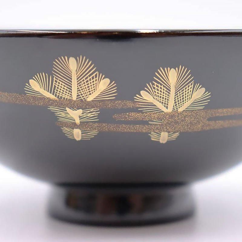 黒塗 金蒔絵 梨地 入り 吸い物椀 汁椀 上品 控えめ 普段使い