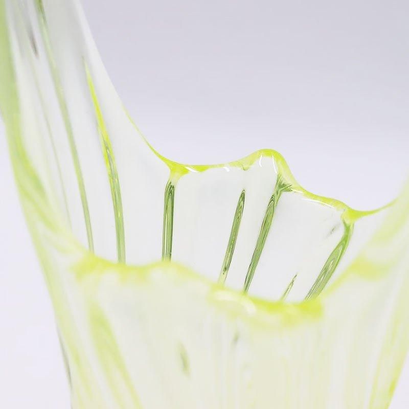 ウラン ガラス 花器 花瓶 フラワーベース モダン 大正ロマン 和