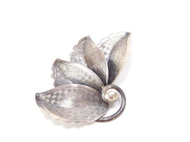 ヴィンテージ ダンクラフト 1950年代 シルバーリーフブローチ