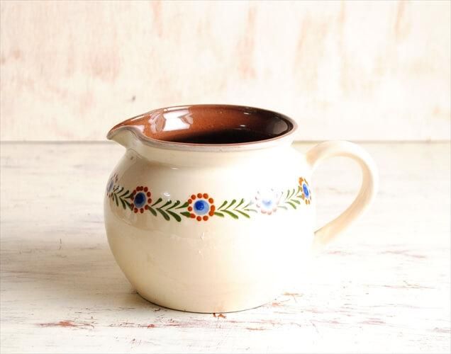 ドイツ ヴィンテージ 陶器 花瓶 ハンドペイント