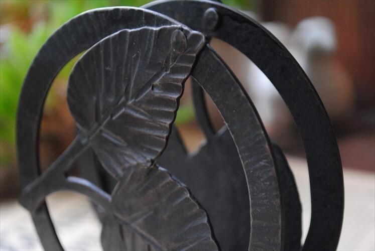 ドイツ製アンティークナプキンホルダー リーフデザイン