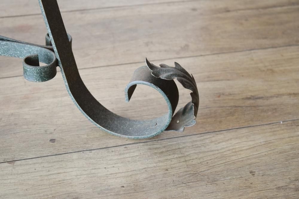 フランス製アイアンホールランプ｜1930年代蔦模様のシルエット