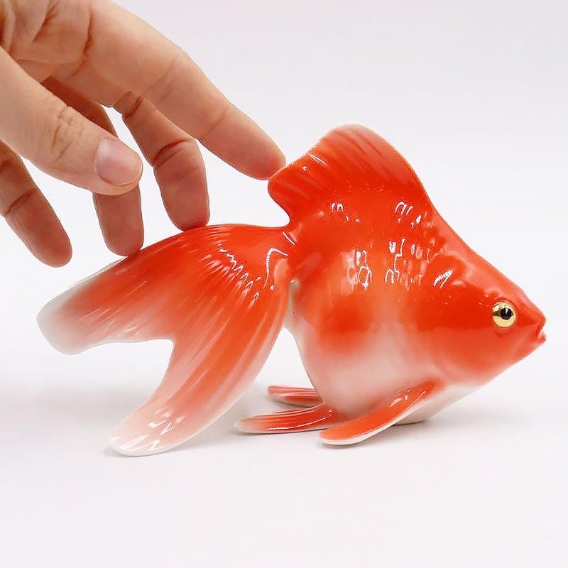 ノリタケボーンチャイナ 置物 オブジェ 金魚 琉金 アンティーク ノリタケボーンチャイナ 置物 オブジェ 金魚 琉金 アンティーク