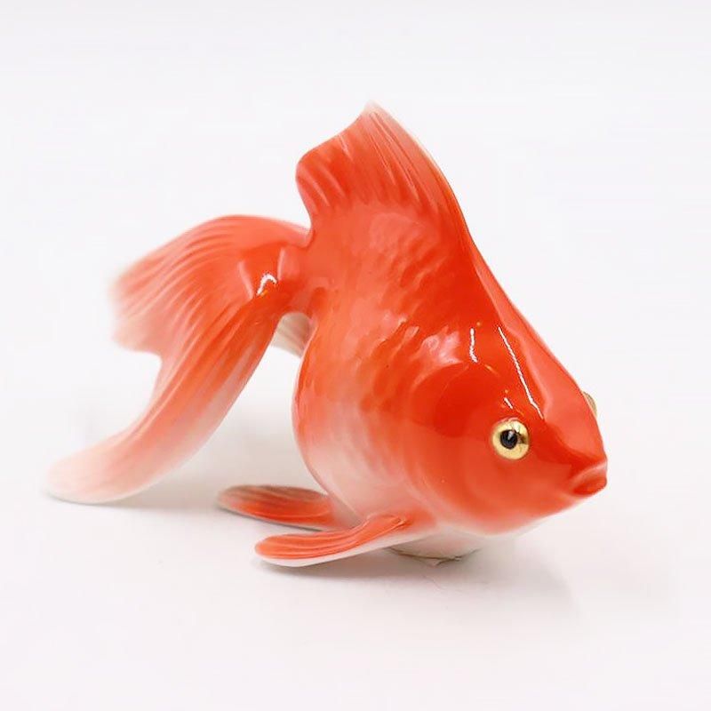 昭和初期アンティーク金魚オブジェ 縁起物ノリタケ