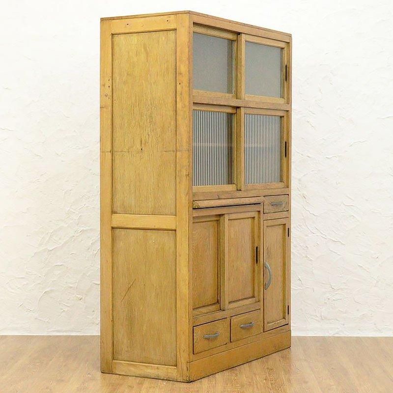 キャビネット 本棚 水屋 食器棚 インテリア アンティーク 昭和レトロ 食器棚 昭和レトロ 木製小水屋 食器棚 日本製 ヴィンテージ