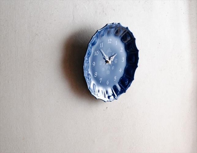 Junghans ドイツ製 フラワーリム 壁時計 陶器製