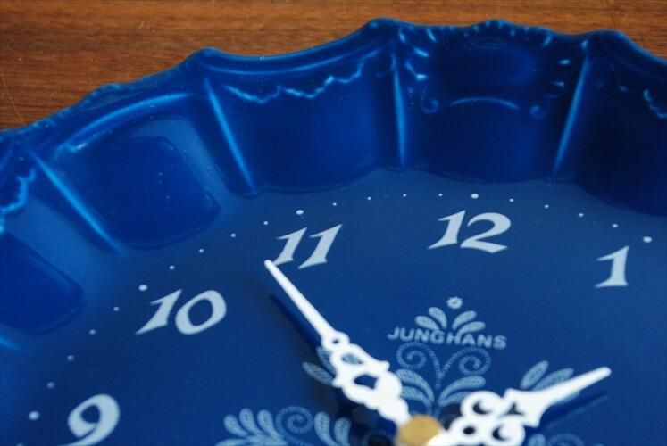 Junghans ドイツ製 フラワーリム 壁時計 陶器製