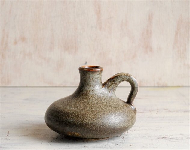 西ドイツ製 ヴィンテージ Art Pottery 陶器の花瓶 花器 一輪挿し ミッドセンチュリー期 フラワーベース アンティーク