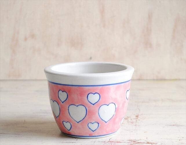 ドイツから かわいいハートの陶器ポット フラワーポット 花器 鉢カバー