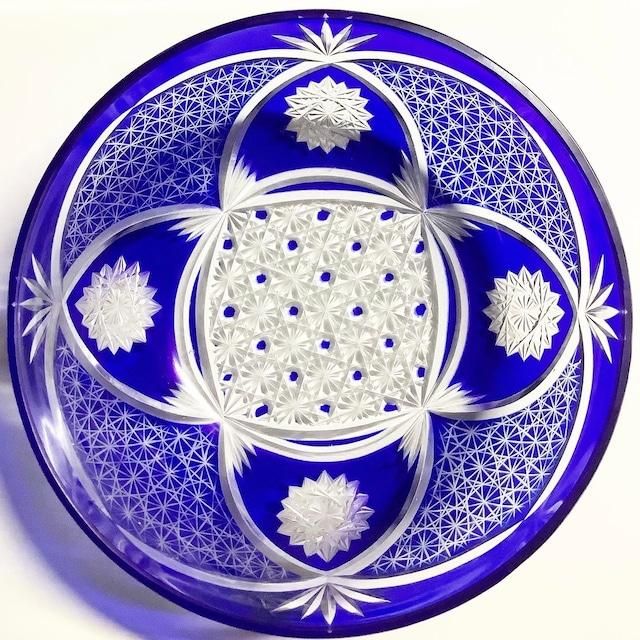 切子鉢　切子　時代物　そうめん鉢　アンティーク 切子鉢切子時代物そうめん鉢アンティーク