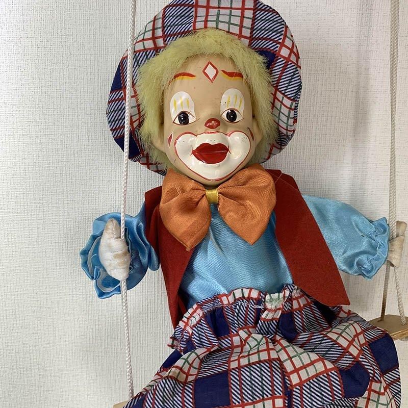アンティーク ブランコピエロ お人形 カラフルなマスコット
