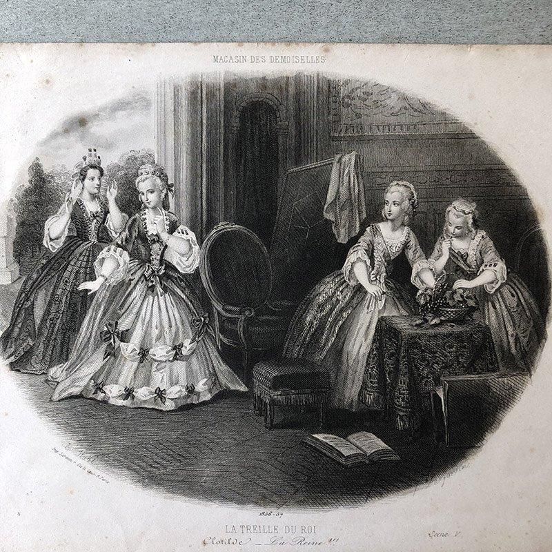 フランス 銅版画 エッチング 洋品店の風景 1856-57年 12PSu9-2 フランス 銅版画 エッチング 洋品店の風景 1856-57年 12PSu9-2