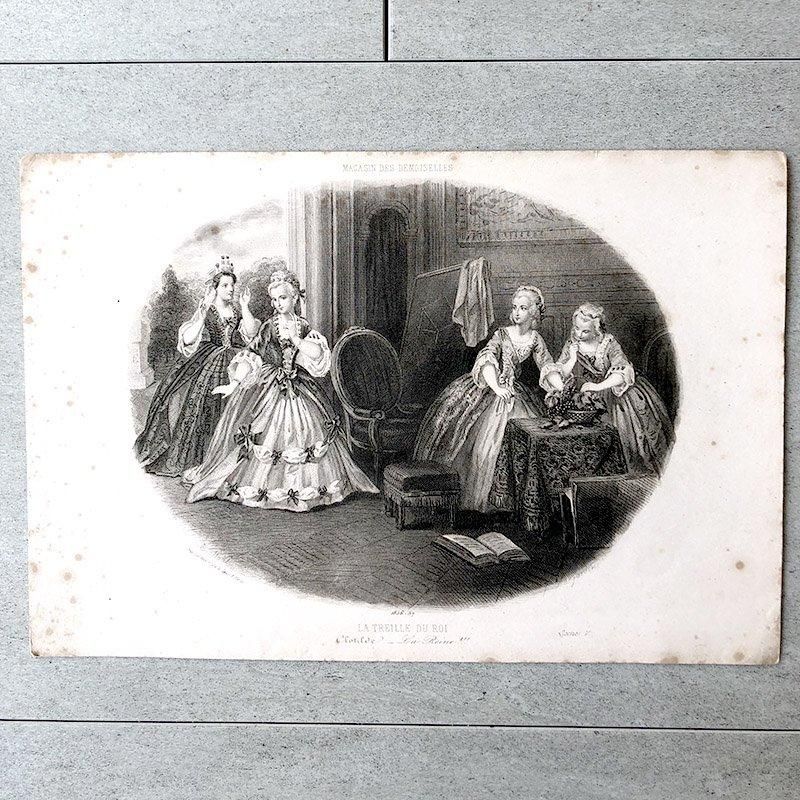 フランス 銅版画 エッチング 洋品店の風景 1856-57年 12PSu9-2 フランス 銅版画 エッチング 洋品店の風景 1856-57年 12PSu9-2