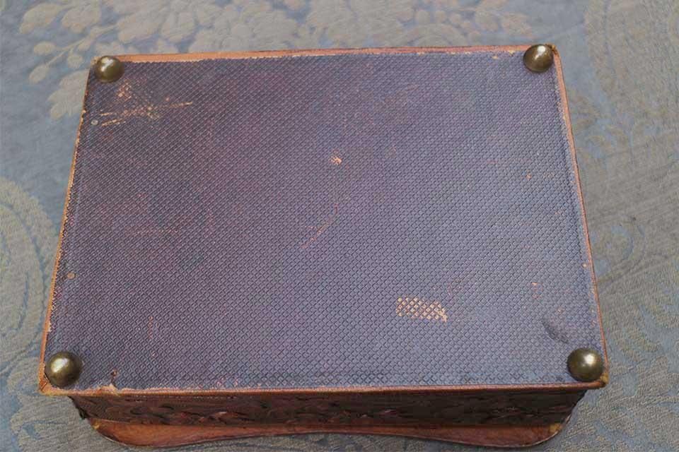 フランス アールヌーボー レザーボックス 4326 - ANTIQUE LEAVES