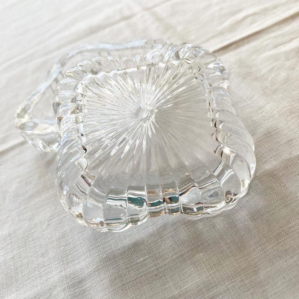 アンティーク フランス 手描きのガラス オブジェ