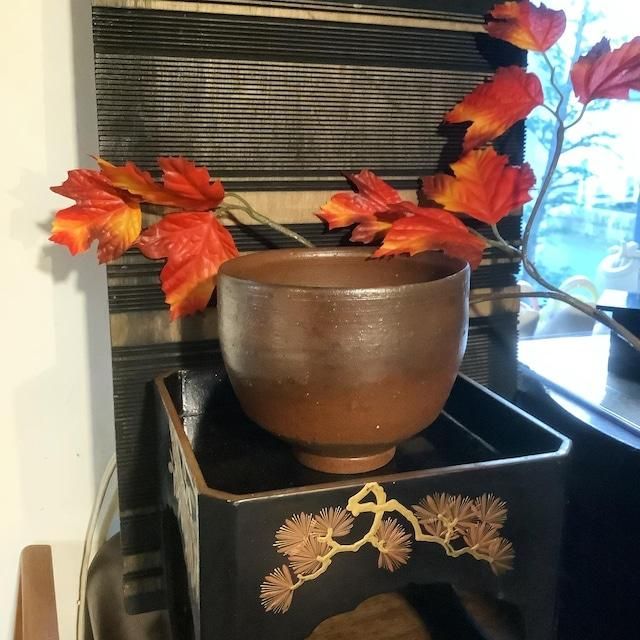 備前焼抹茶茶碗 - ANTIQUE LEAVES 備前焼抹茶茶碗 - ANTIQUE LEAVES