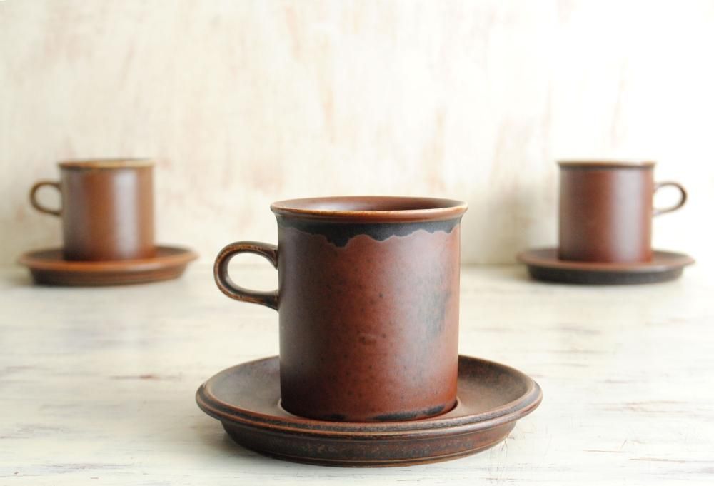 ルスカ　アラビア　ARABIA セット カップ・ソーサー・プレート　ヴィンテージ ヴィンテージ アラビア ルスカ カップ&ソーサー 北欧食器