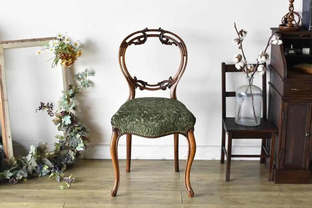 英国アンティーク バルーンバックチェア① 英国アンティーク家具 | バルーンバックチェア 6脚セット