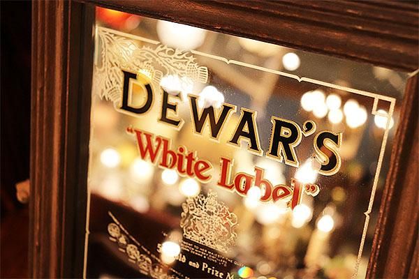 John Dewar & Sons White Label パブミラー DEWAR'S ホワイトラベル パブミラー アメリカ製 木製