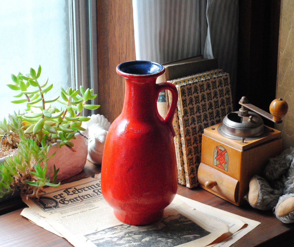 西ドイツ製 ヴィンテージ JASBA KERAMIK 陶器の花瓶 花器 一輪挿し