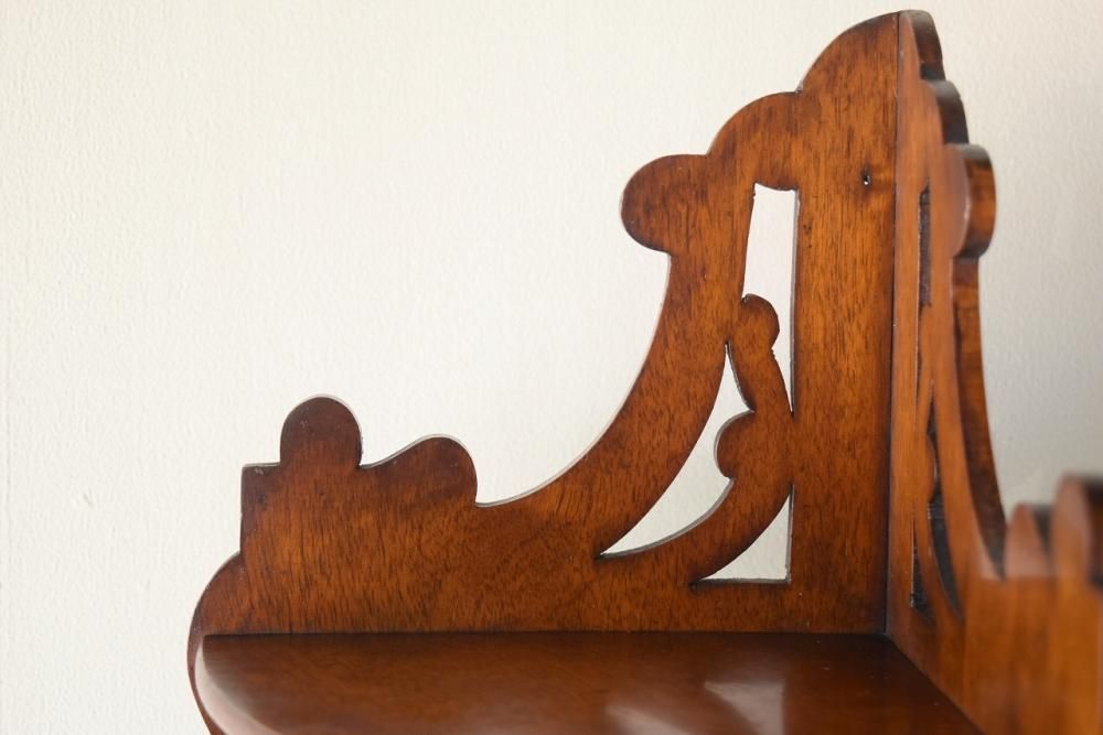 芋助様☆イギリス アンティーク コーナー シェルフ4段 オーク材