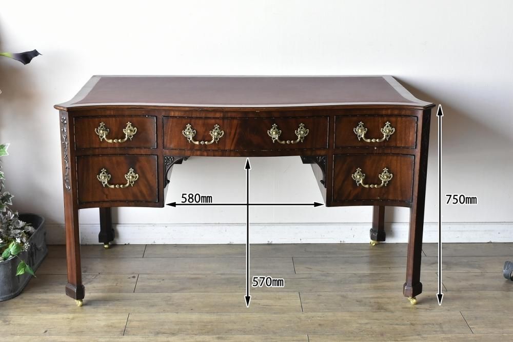 英国 イギリス　マホガニー材　アンティーク　デスク　家具　サイドボード イギリス アンティーク 家具 レディーデスク 机 木製 マホガニー