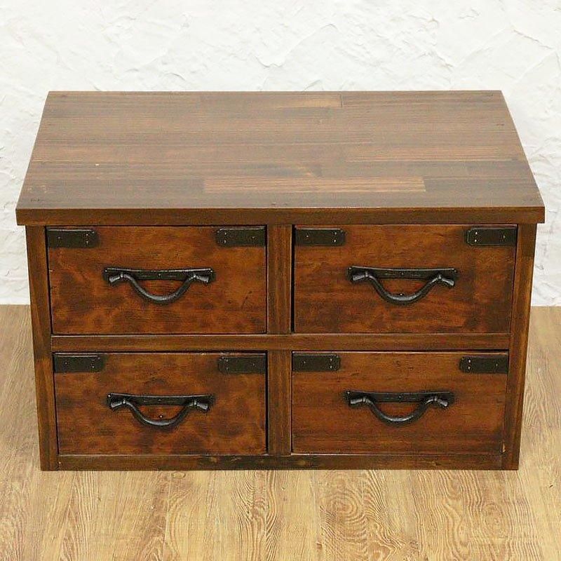 閂（かんぬき）付き 小物箪笥 和家具 時代金具 アンティーク