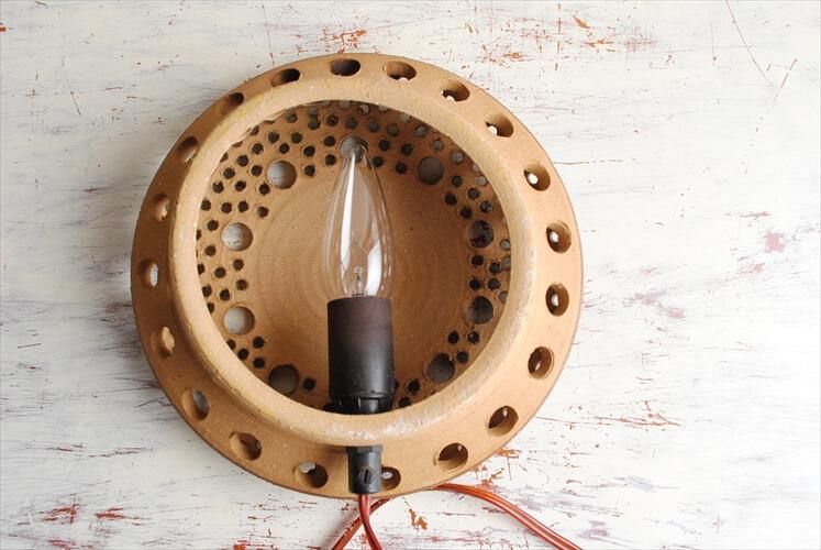 デンマーク 陶器のウォールライト 北欧アンティーク