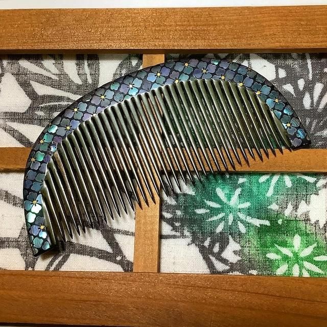 櫛 螺鈿細工花 - ANTIQUE LEAVES 櫛 螺鈿細工花 - ANTIQUE LEAVES