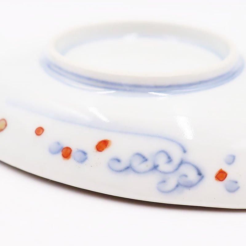 手描き色絵伊万里変形皿明治大正アンティーク