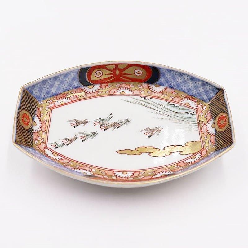 伊万里 色絵 金襴手 幔幕文 鳳凰龍唐草模様 冨貴長春 鉢 - 生活