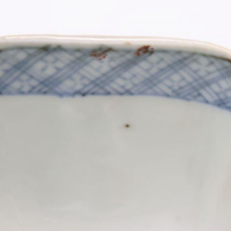 明治時代のアンティーク小鉢、動物モチーフ彩色