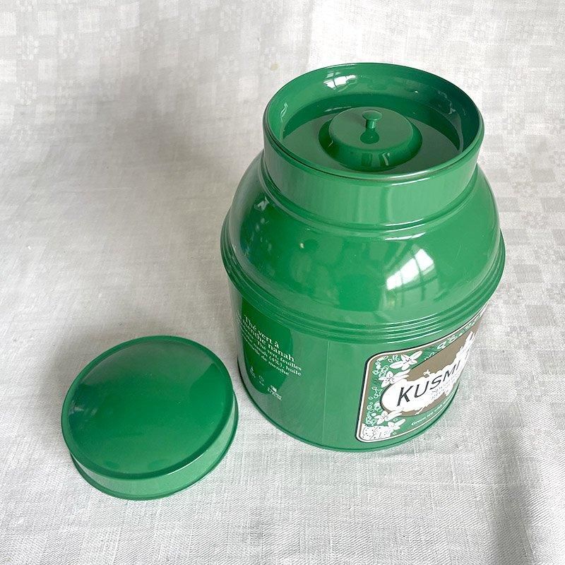 クスミティー 大型空き缶 グリーン お洒落収納
