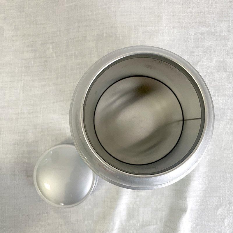 クスミティー大型缶 グレーカラー お洒落な空き缶