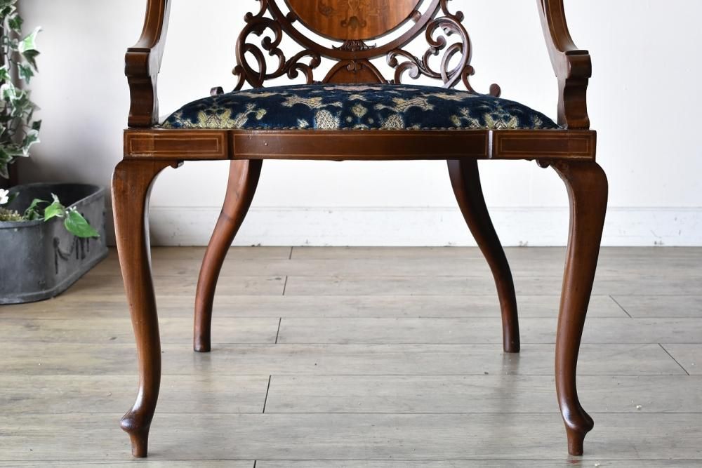 アンティーク ヴィクトリアン アームチェア マホガニー製