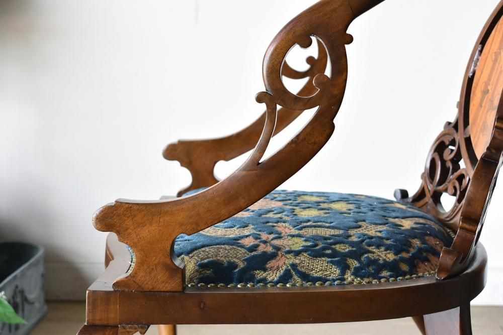 アンティーク ヴィクトリアン アームチェア マホガニー製