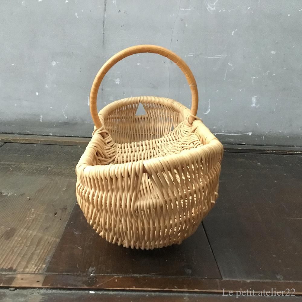 フランス アンティーク ピーナッツ型 パニエ バスケット 32.4 cm フランス アンティーク ピーナッツ型 パニエ バスケット 32.4 cm