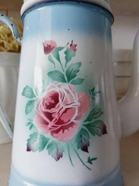 JAPY ホーロー パンジー柄 コーヒーポット JAPY ホーロー パンジー柄 コーヒーポット