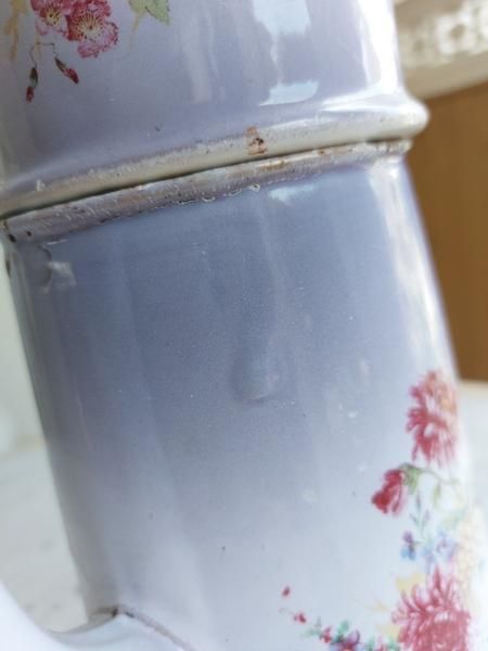 アンティークホーローパープルグラデーションポット - ANTIQUE LEAVES